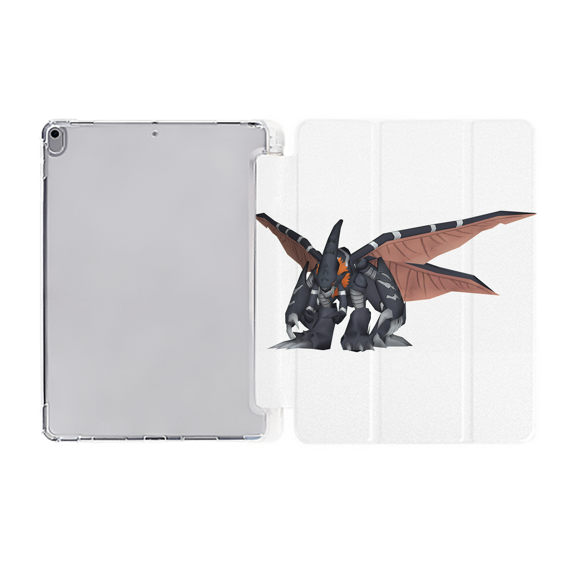 （画像用） Digimon デジタルモンスター/デジモン IPad ケース ペン収納付き 三つ折りスタンド PUレザー×シリコン 対応機種9.5/10.5/10.9インチ